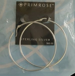 NWT Sterling silver hoop earrings